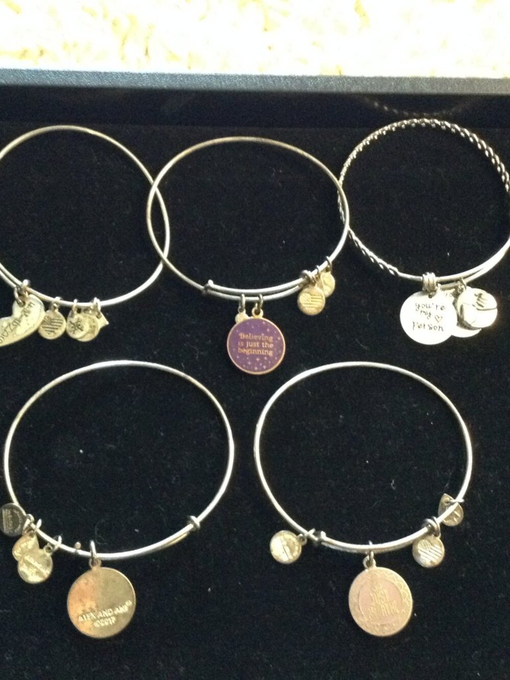 VTG 90's LOT (5) Alex & Ani/Disney/Footnotes Bangles Retro Y2K Reminiscent bling